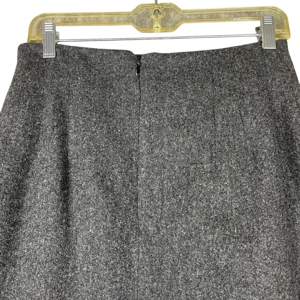 Jones New York Vintage Gray Wool Business Casual Collegiate Pencil Skirt - Sz 8